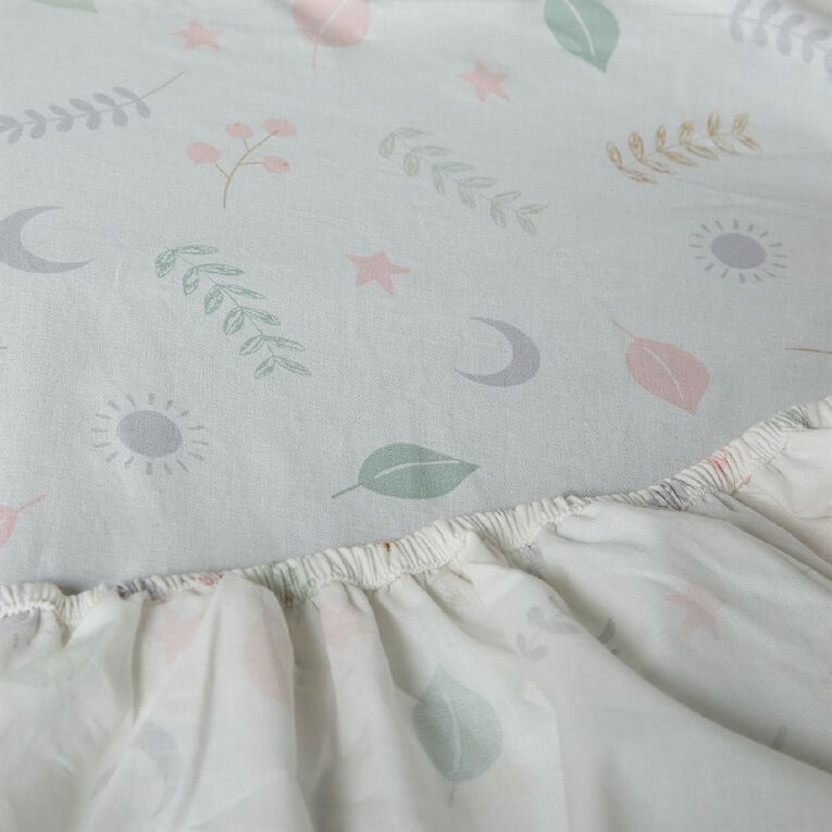 Babywise Cotton Sheet Botanic 2 Pack, , hi-res