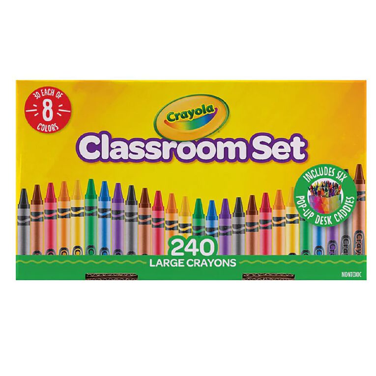 Crayola 240 Pack Large Crayon Classpack Assorted, , hi-res