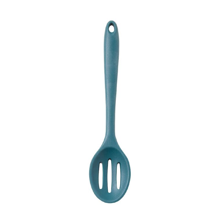Living & Co Silicone Slotted Spoon Green Dark, , hi-res
