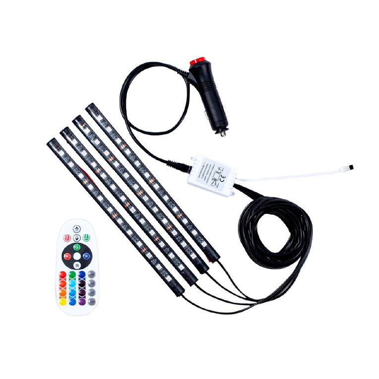 Autoworx Car Interior LED Strip 4 Pack, , hi-res