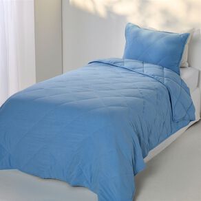 Living & Co Kids 2 Piece Comforter Set Blue King Single