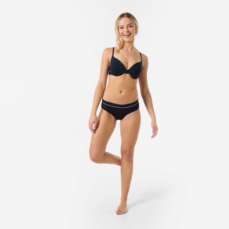 H&H Women's Basic Wide Band T-Shirt Bra, Black, hi-res