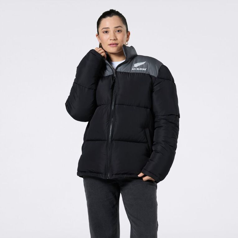 All Blacks Men's Puffer Jacket, Black/Grey, hi-res