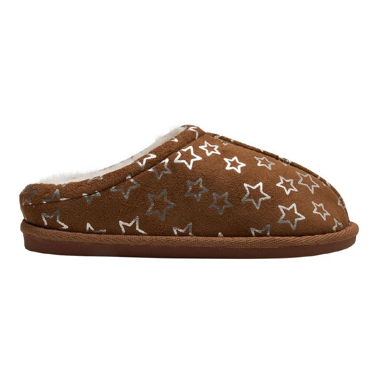 Young Original Senior Kids' Sadie Scuff Slippers, Tan, hi-res