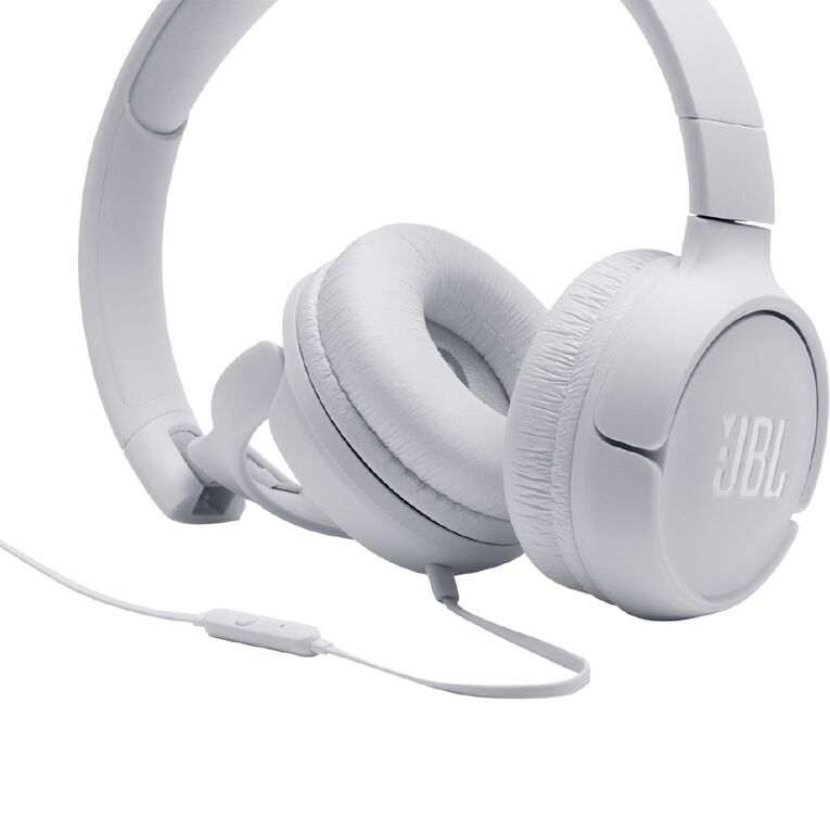 JBL Tune 500 Wired On-ear Headphones White, , hi-res
