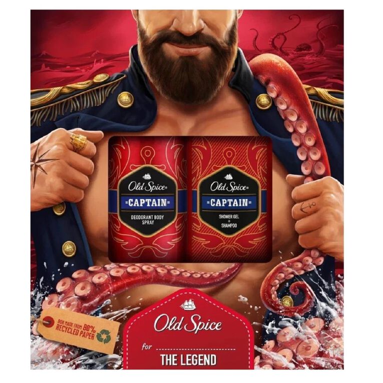 Old Spice Dark Captain Gift Set 2 Piece, , hi-res