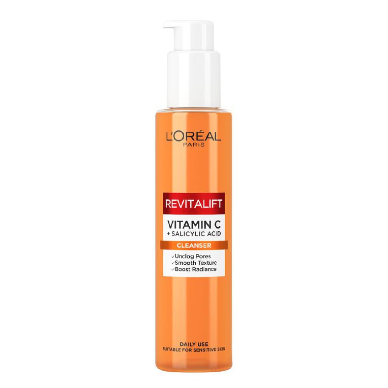 L'Oreal Paris Revitalift Vitamin C + Salicylic Cleanser 150ml, , hi-res