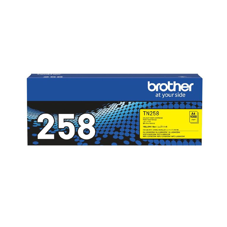 Brother TN258Y Toner Yellow 1000 Pages, , hi-res