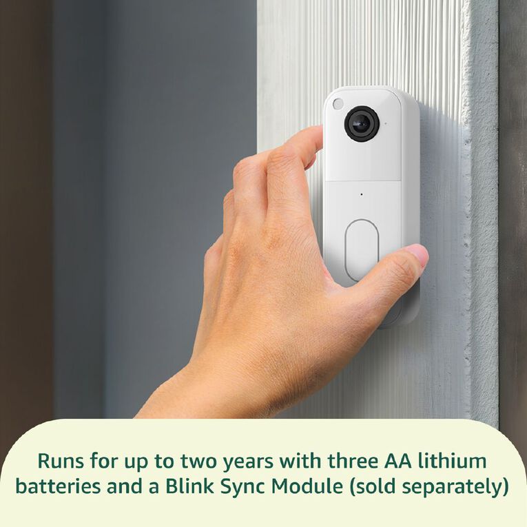 Blink Video Doorbell Add On White, , hi-res