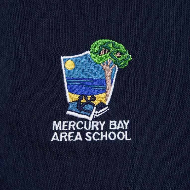 Schooltex Mercury Bay Short Sleeve Polo With Embroidery, Navy, hi-res