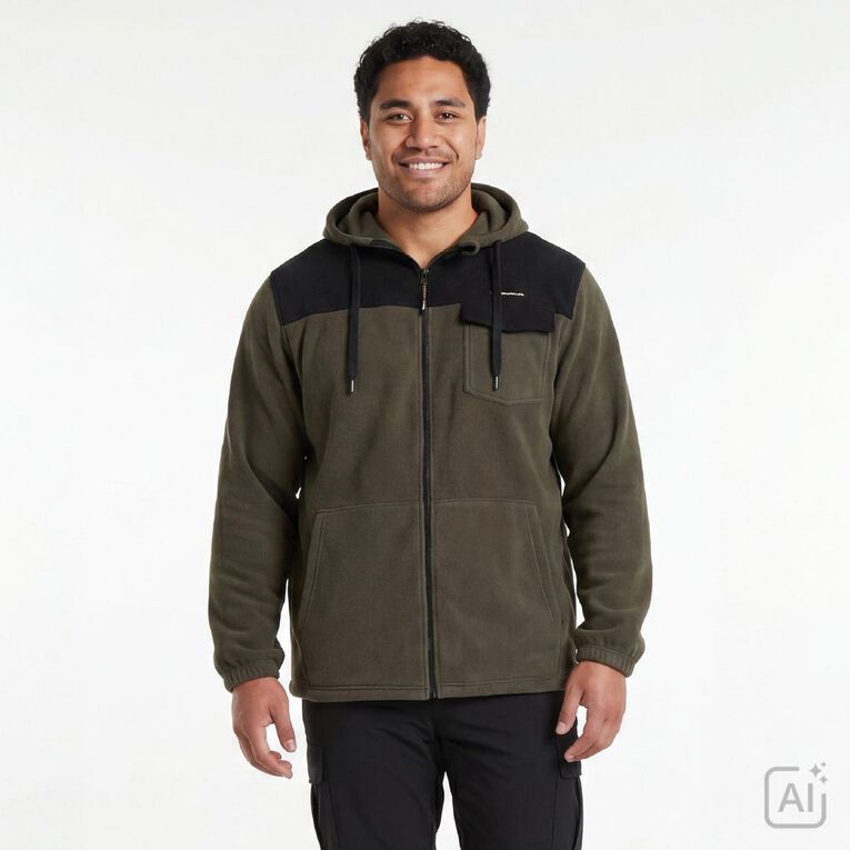 Back Country Adults' Hooded Zip Thru, Green Dark, hi-res