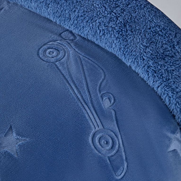 Living & Co Kids Duvet Cover Set Plush Embossed Blue Single, , hi-res