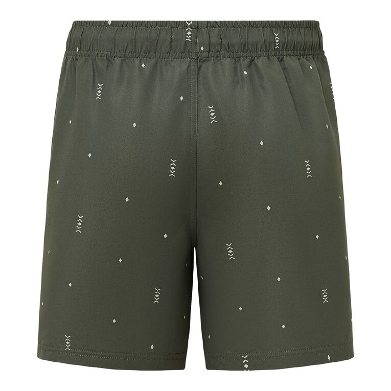 H&H Swim Men's Basic Print Boardshort, Grey Dark, hi-res