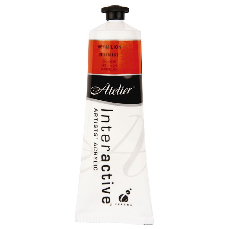 Atelier S2 Acrylic Paint Vermillion Red 80ml, , hi-res
