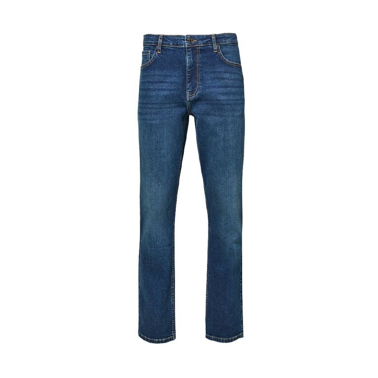 H&H Men's Straight Leg Jeans, Denim Dark, hi-res