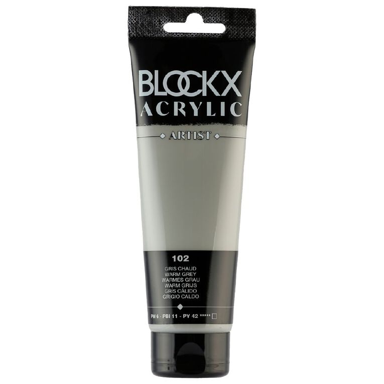 BLOCKX Acrylic Tube 120ml Warm Grey Grey, , hi-res