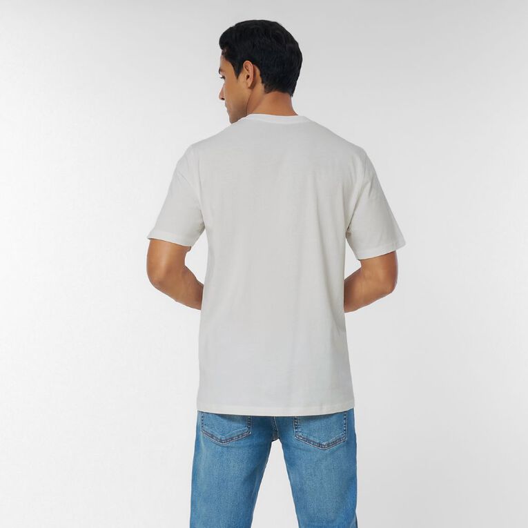 H&H Men's Regular Fit Printed Tee, White Moonscape, hi-res