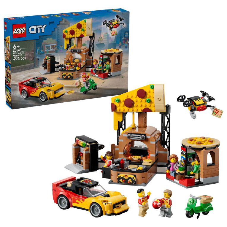 LEGO CITY Pizza Delivery Experience with Vehicles 60496, , hi-res