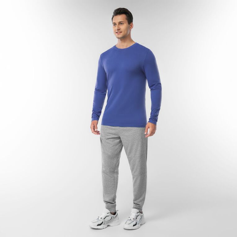 Active Intent Men's Long Sleeve Seamless Tee, Blue Mid, hi-res