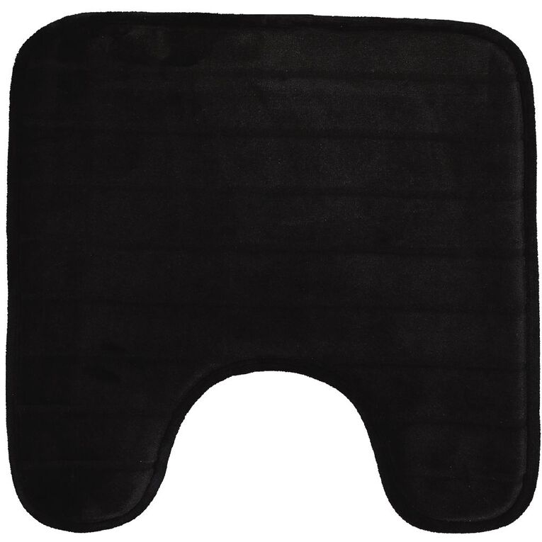 Living & Co Pedestal Mat Memory Foam Black 45cm x 45cm, Black, hi-res