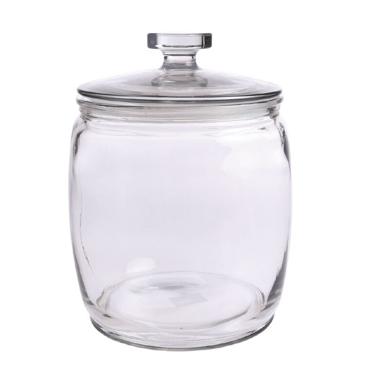 Living & Co Round Glass Jar Clear 7L, , hi-res