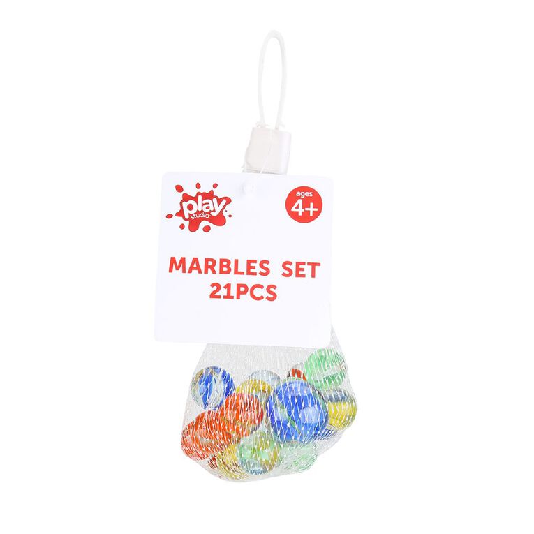 Play Studio Marbles 21 Piece Assorted, , hi-res