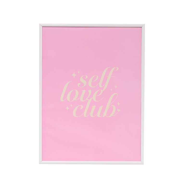 Living & Co Framed Print Self Love Club, , hi-res