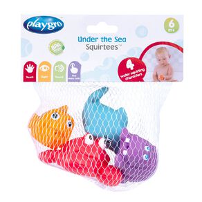 playgro squirtees under the sea 4 piece assorted