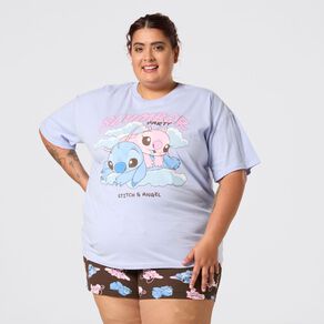 Stitch Boxy Tee and Short Pyjama Set
