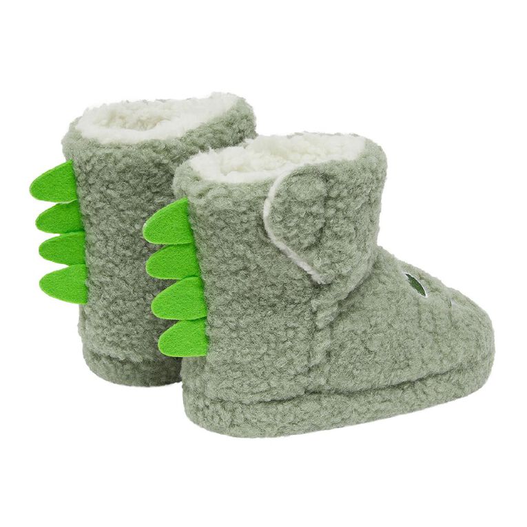 Young Original Junior Kids' Monster Slipper Boots, Green, hi-res