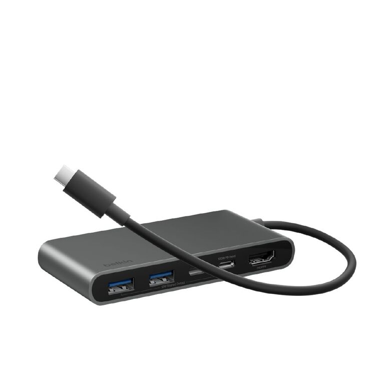 Belkin Connect USB-C 5-Port Hub With Dual USB-C Ports Grey, , hi-res