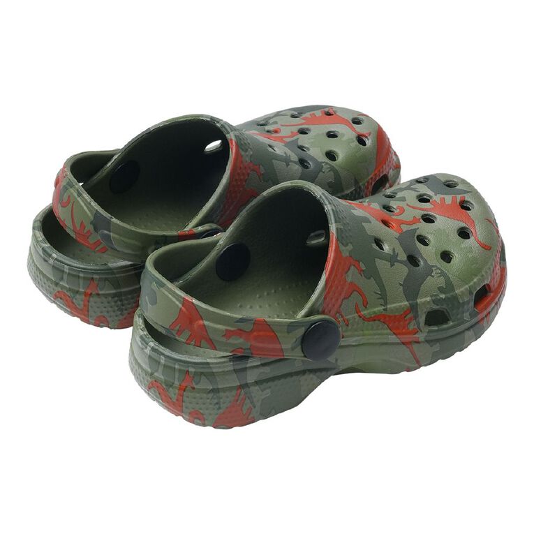 Young Original Junior Kids' Printed Frog Clog Shoes, Green, hi-res
