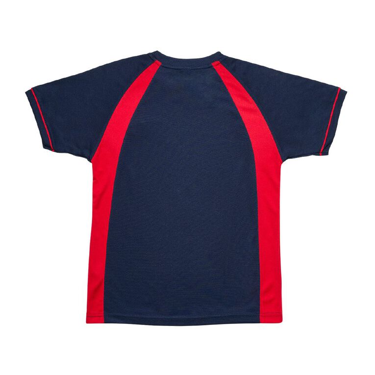 Schooltex Putaruru PE Tee With Embroidery, Navy/Red, hi-res