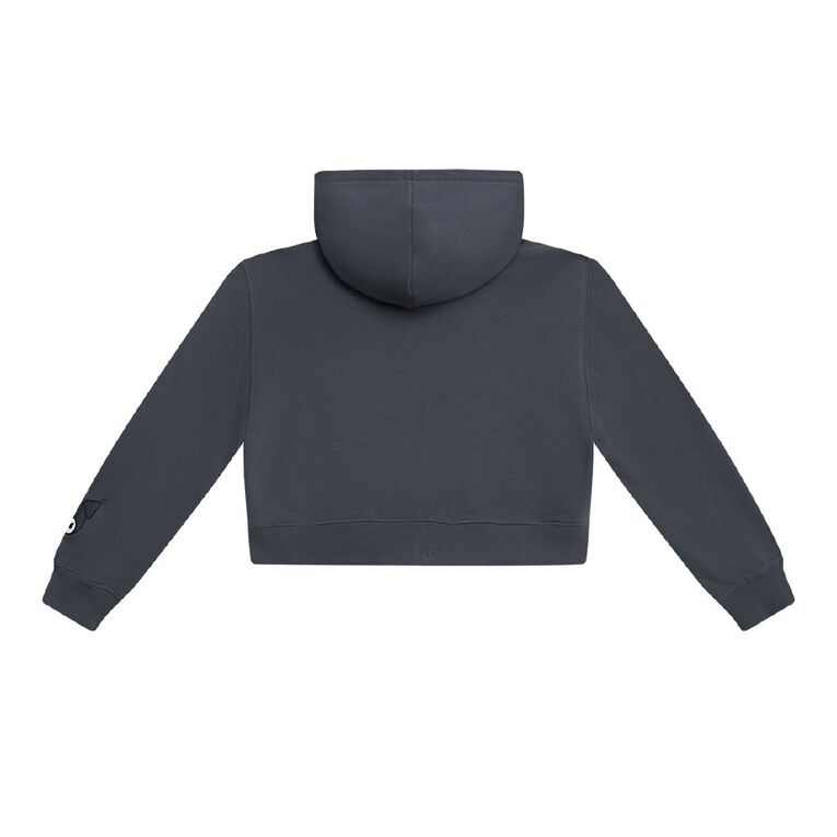 Kuromi Boxy Zip Hoodie, Grey Dark, hi-res