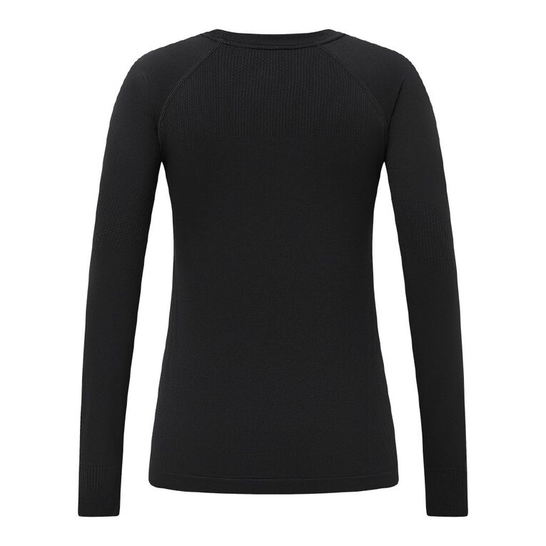 Active Intent Women's Long Sleeve Seamless Top, Black, hi-res