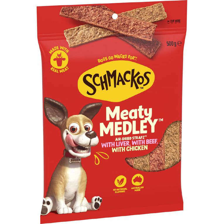 Schmackos Strapz Variety Pack Dog Treats 500g, , hi-res