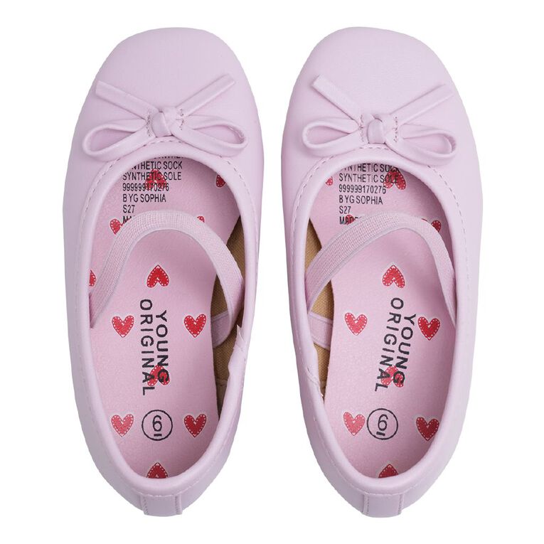 Young Original Junior Kids' Sophia Ballet Shoes, Pink, hi-res