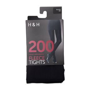 H&H Women's Opaque 200D Fleece Tights 1 Pair
