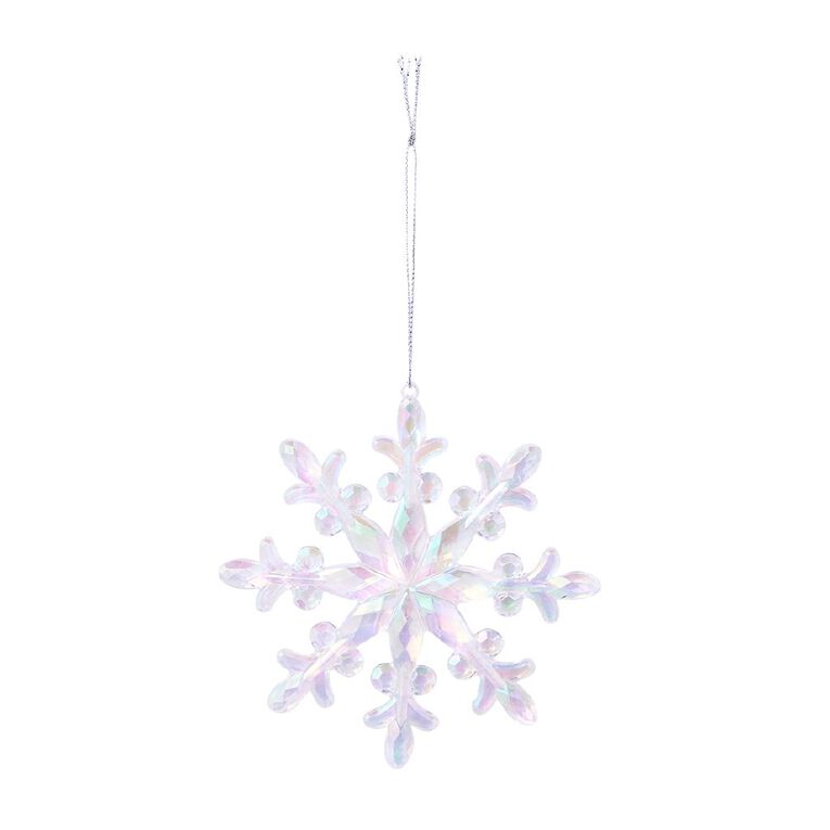 Wonderland Snowflake Christmas Tree Decoration 12cm, , hi-res