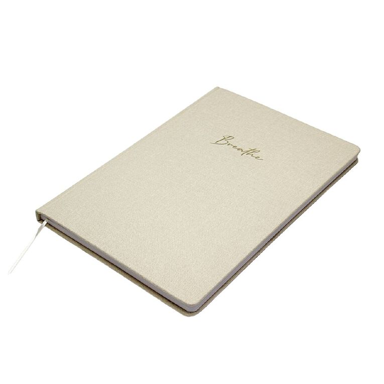 Uniti Stationery Linen A4 Notebook Cream, , hi-res