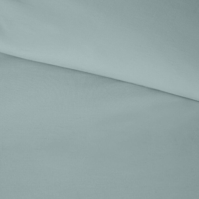 Living & Co Duvet Cover Set Washed Cotton Green Queen, , hi-res