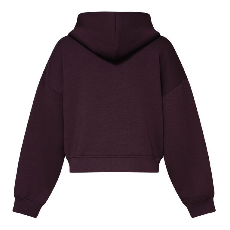 H&H Women's Pullover Scuba Hoodie, Purple Dark, hi-res