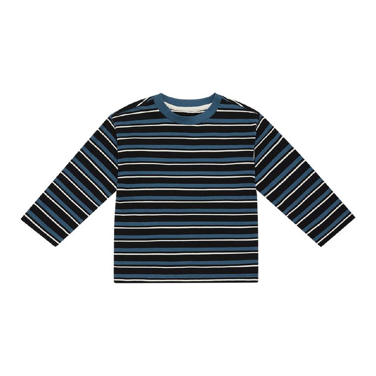 Young Original Long Sleeve Stripe Tee, Blue Mid BLUE GREEN, hi-res