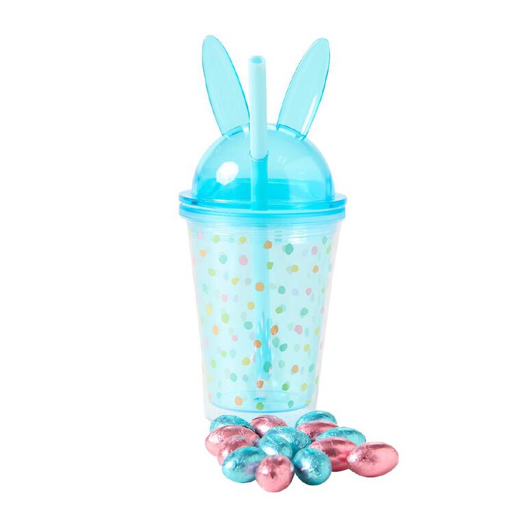 Bunny Cup & Straw Kit with Choc Eggs, , hi-res