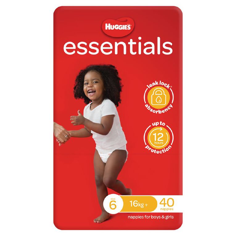 Huggies Essential Nappies Size 6 16+kg 40 Pack, , hi-res