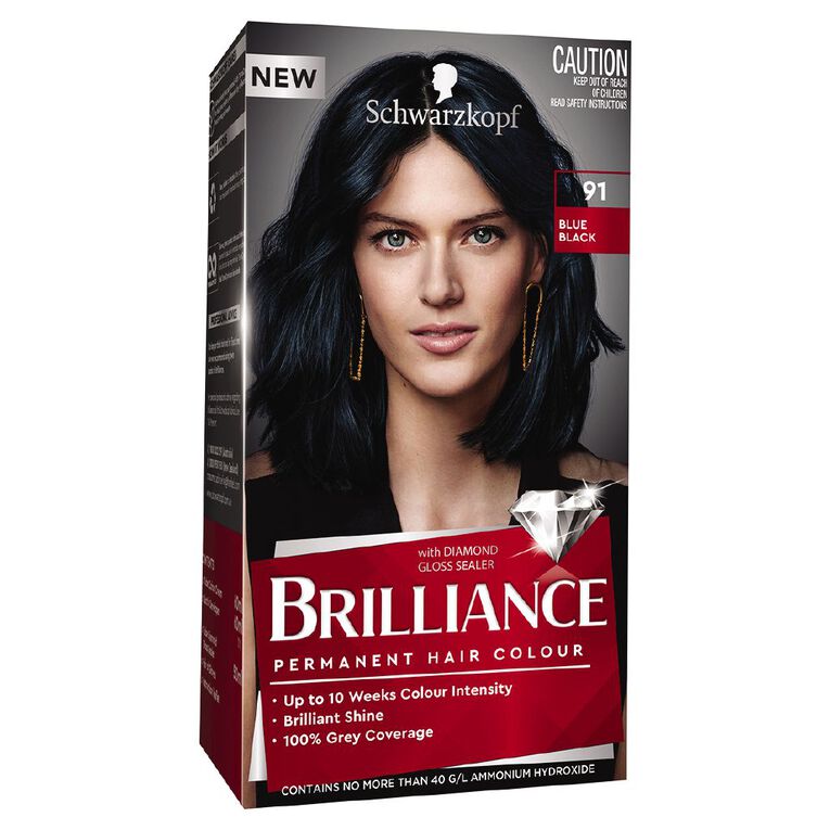 Schwarzkopf Brilliance Hair Colour Blue Black 91, , hi-res