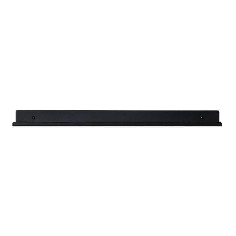 Living & Co Low Back Wall Shelf Metal Black, , hi-res