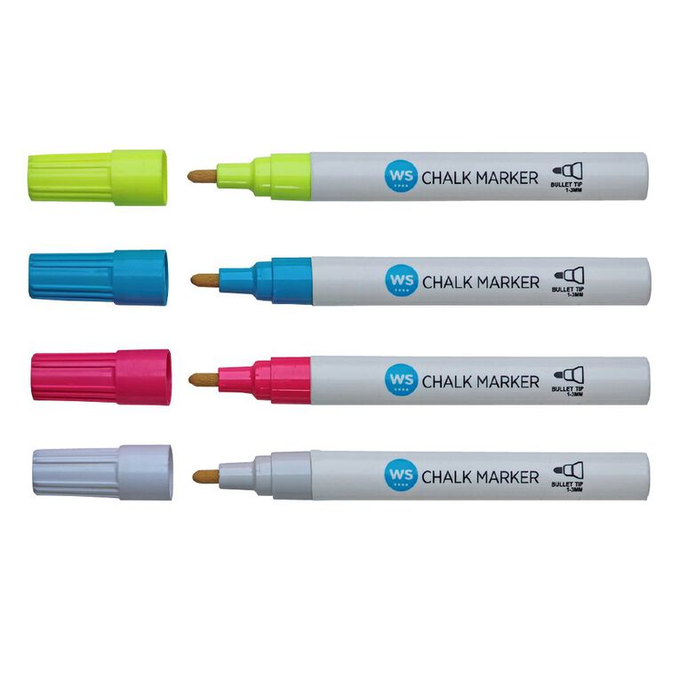 WS Chalk Marker 4 Pack, , hi-res
