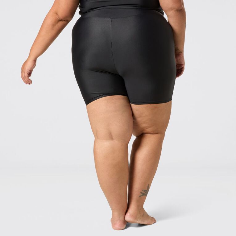 H&H Plus Women's Size Swim Shorts, Black, hi-res
