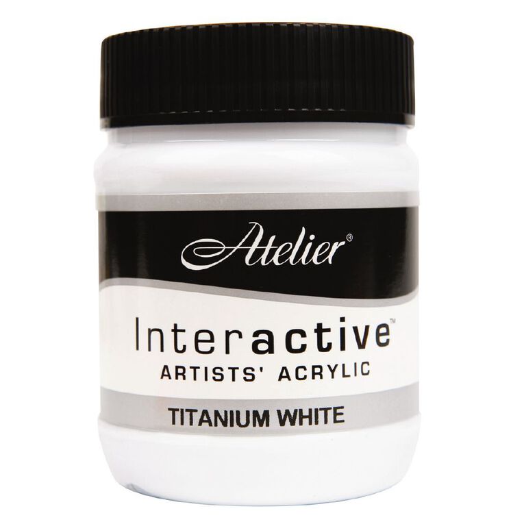 Atelier S1 Acrylic Paint Titanium White 250ml, , hi-res